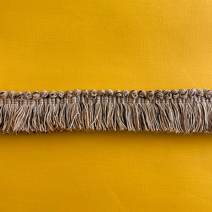 Brush Fringe Natural/Black Martha's Furnishing Fabrics