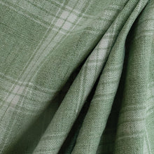 Load image into Gallery viewer, Aloe Plaid Linen Fabric