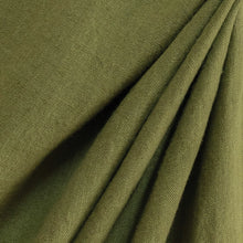 Load image into Gallery viewer, Artichoke Green Stonewashed Linen Fabric