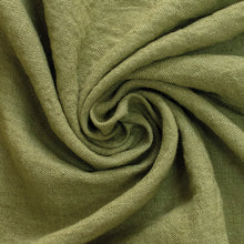 Load image into Gallery viewer, Artichoke Green Stonewashed Linen Fabric