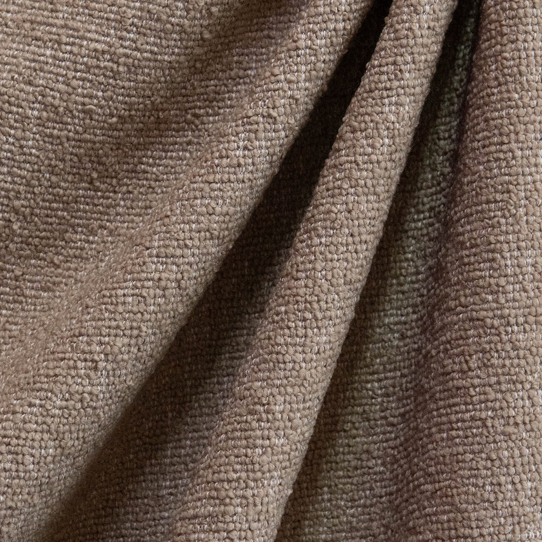 Buff Wool Boucle Fabric