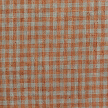 Load image into Gallery viewer, Bitter Orange Check Linen Cotton Fabric