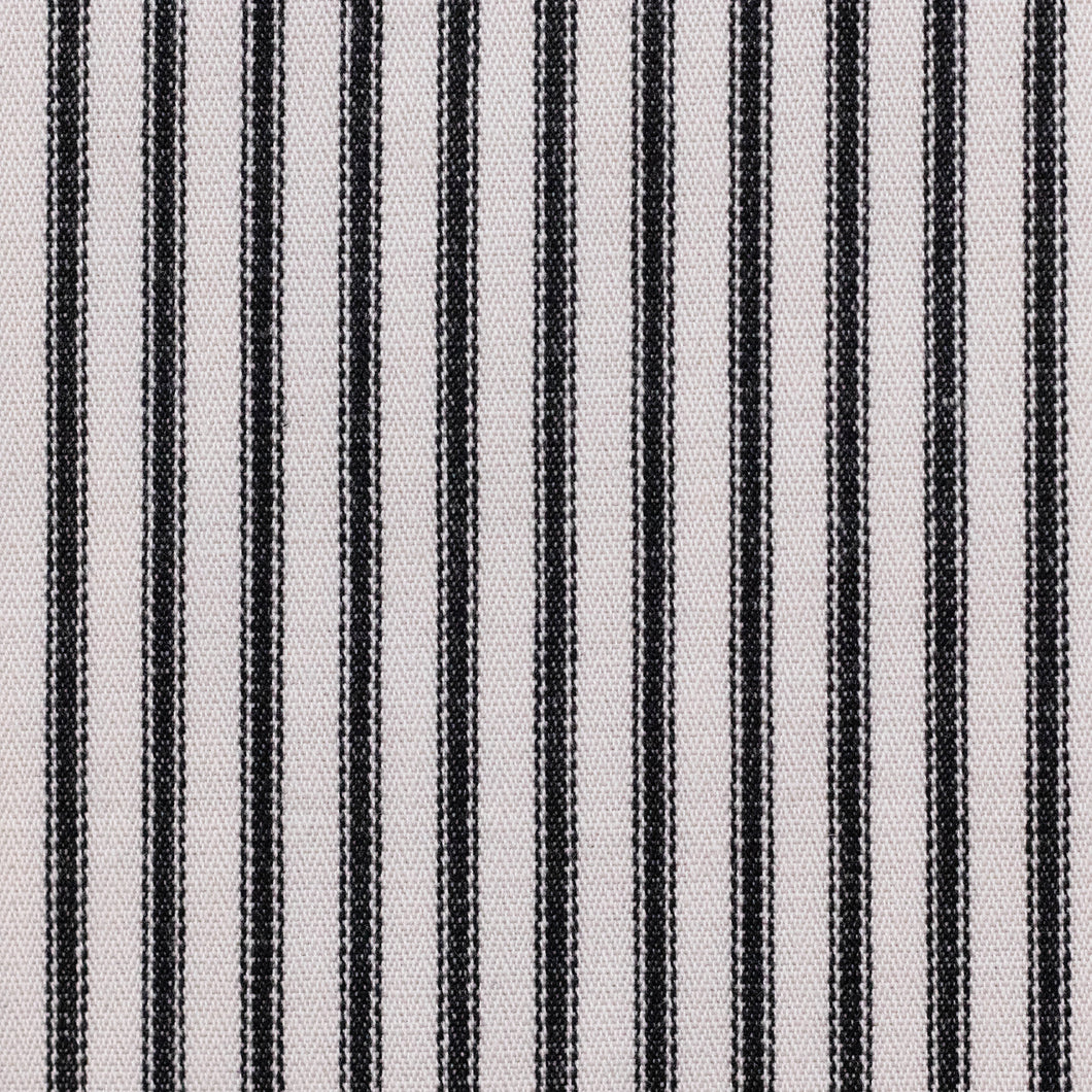 Black Cotton Ticking Fabric