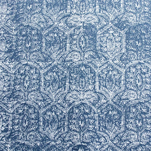 Load image into Gallery viewer, Blockprint Sapphire Linen Cotton Fabric