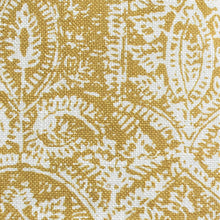 Load image into Gallery viewer, Blockprint Citrine Linen Cotton Fabric