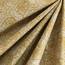 Load image into Gallery viewer, Blockprint Citrine Linen Cotton Fabric