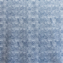 Load image into Gallery viewer, Blockprint Sapphire Linen Cotton Fabric
