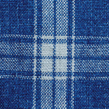 Load image into Gallery viewer, Cobalt Plaid Linen Fabric