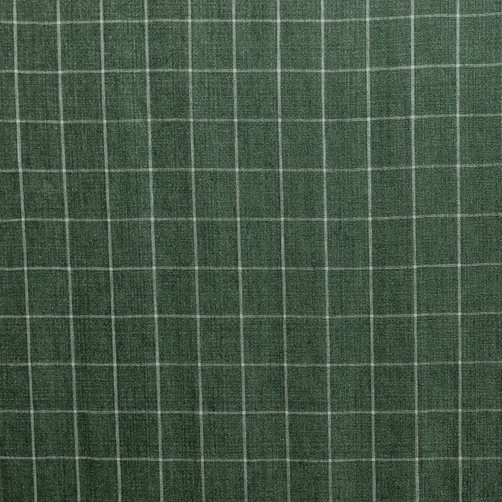 Cucumber Check Linen Fabric