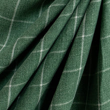 Load image into Gallery viewer, Cucumber Check Linen Fabric