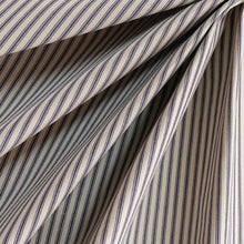Load image into Gallery viewer, Fine Ticking Blue Cotton Fabric
