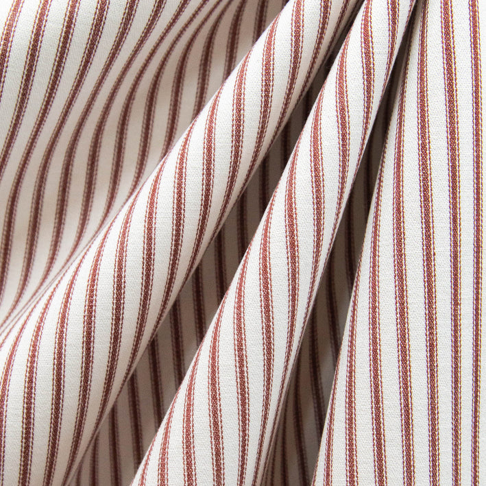 Garnet Cotton Ticking Fabric