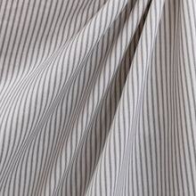 Load image into Gallery viewer, Grey Cotton Ticking Fabric