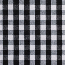 Load image into Gallery viewer, Heavy Gingham Black Cotton Fabric