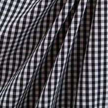 Load image into Gallery viewer, Heavy Gingham Black Cotton Fabric