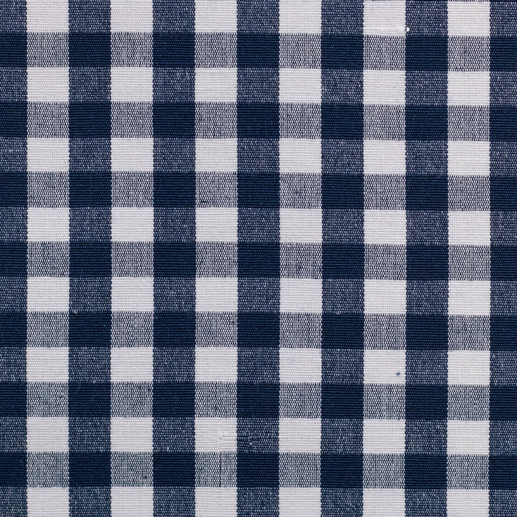 Heavy Gingham Blue Cotton Fabric