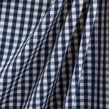Load image into Gallery viewer, Heavy Gingham Blue Cotton Fabric