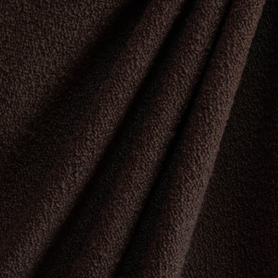 Long Black Wool Boucle Fabric