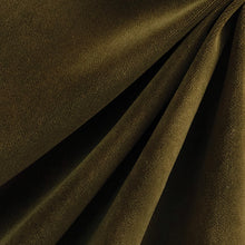 Load image into Gallery viewer, Olive Green Velvet Fabric