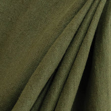 Load image into Gallery viewer, Olive Green Stonewashed Linen Fabric