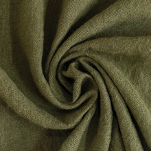 Load image into Gallery viewer, Olive Green Stonewashed Linen Fabric