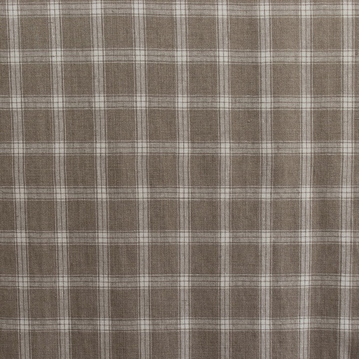 Porcini Plaid Linen Fabric
