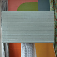 Load image into Gallery viewer, Seafoam Vintage Linen Roman Blind 1700w x 1030h