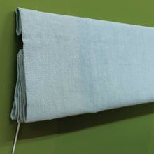 Load image into Gallery viewer, Seafoam Vintage Linen Roman Blind 1700w x 1030h