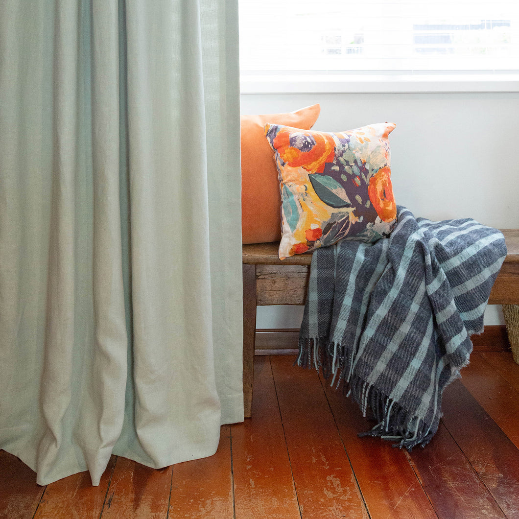 Vintage Linen Ready Made Curtains