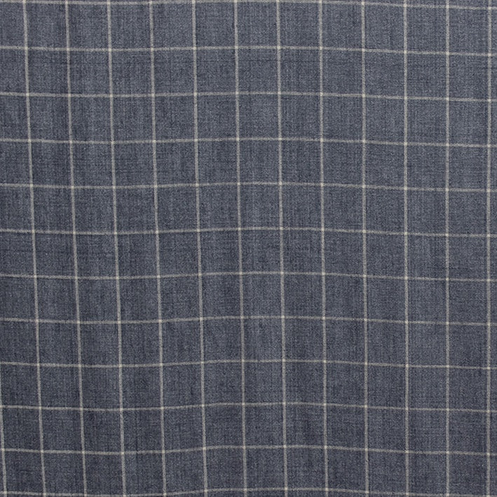Seaspray Check Linen Fabric