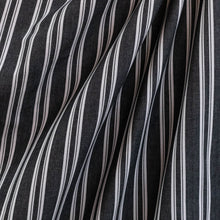 Load image into Gallery viewer, Shadow Stripe Black Cotton Fabric