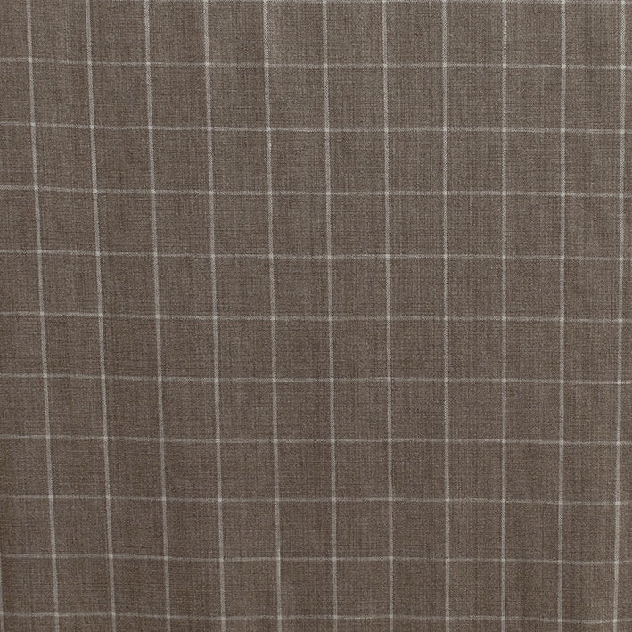 Shiitake Check Linen Fabric