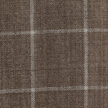 Load image into Gallery viewer, Shiitake Check Linen Fabric