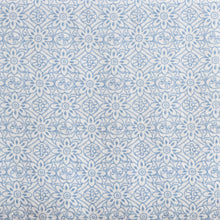 Load image into Gallery viewer, Darned Daisies Blue Embroidered Fabric
